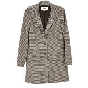 BB Dakota Long Pattern Lined Three Button Blazer Small Academia Preppy Office